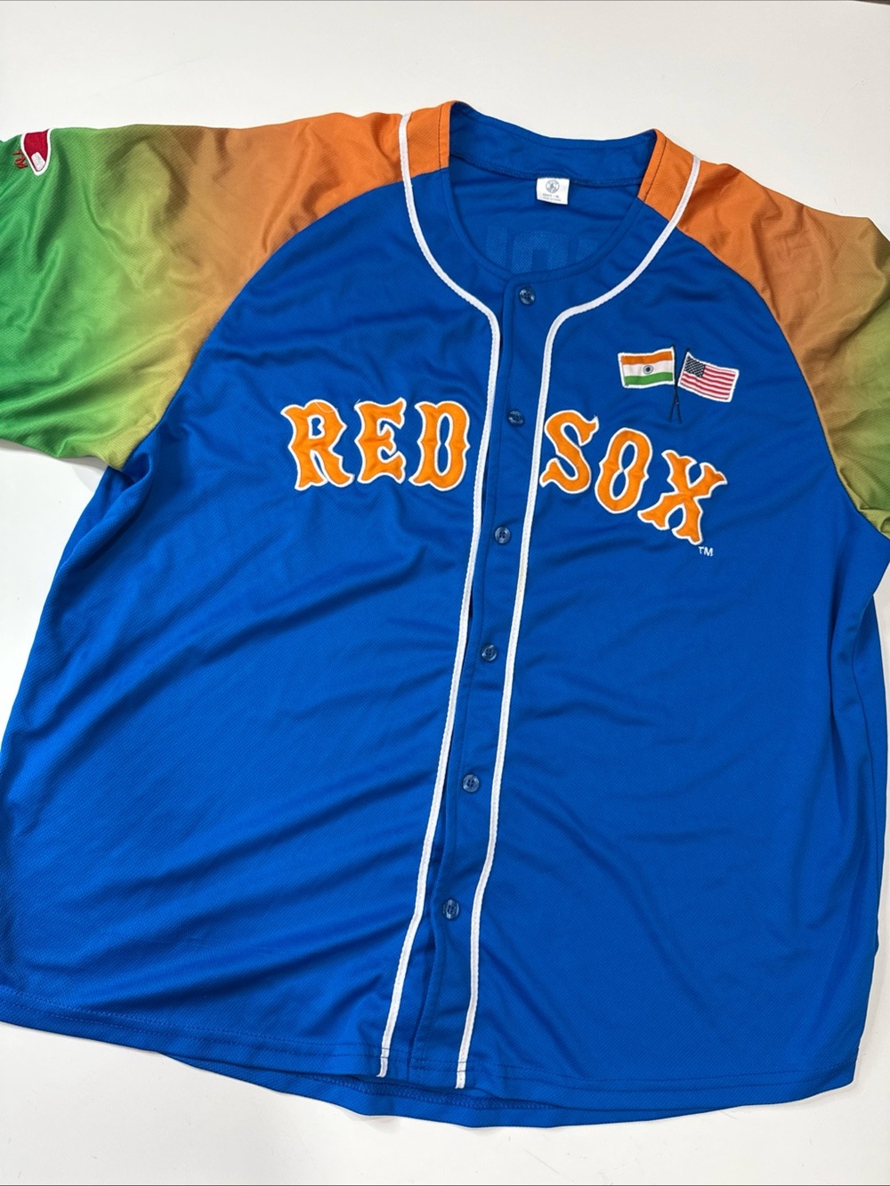 Boston Red Sox India 24 Jersey Size XL India blue Orange Color A!0826